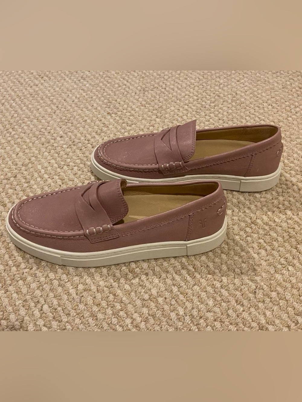 Frye Rose Pink Leather Loafers